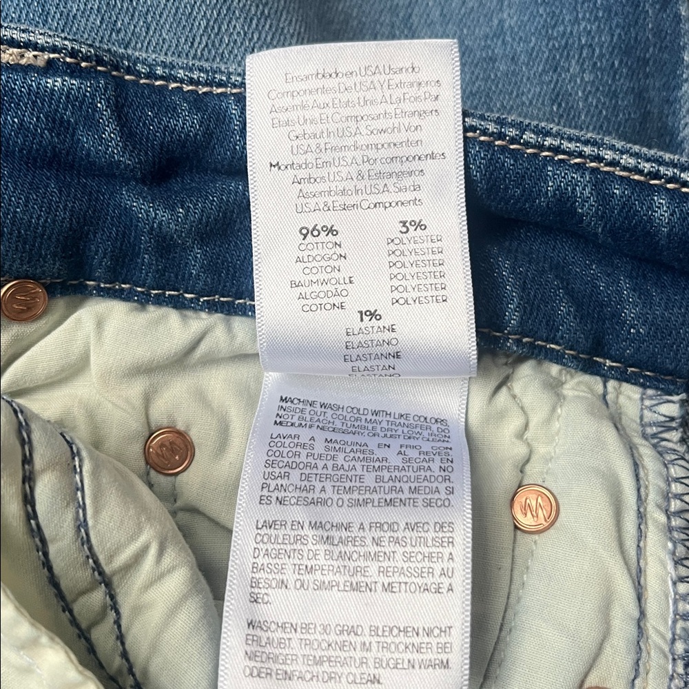 MOTHER High Waisted Looker Ankle Jeans Size 27 Gold Rush Baby Distressed Denim - Picture 10 of 11